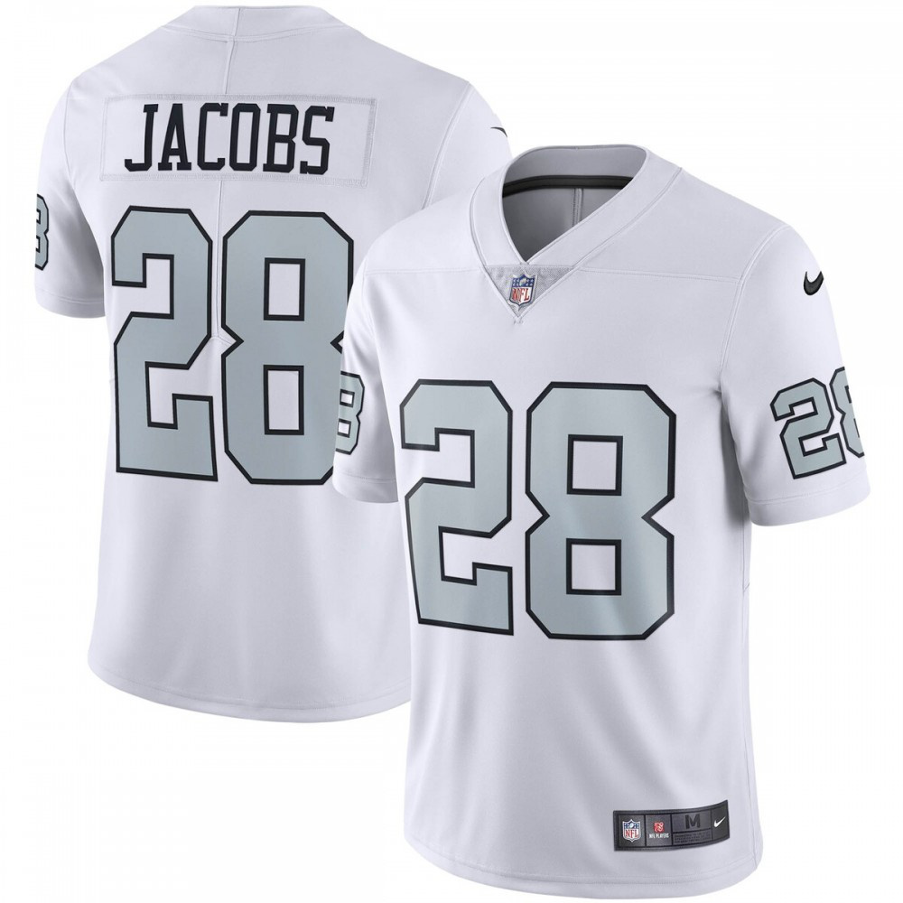 Josh Jacobs Las Vegas Raiders Nike Vapor Untouchable Color Rush Limited Player Jersey - White-GridironStore
